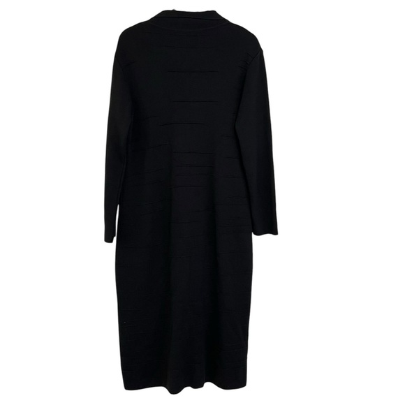Vintage Clorinda Italy Duster Cardigan Sweater Dress Black Small Artsy Minimal - Picture 5 of 5